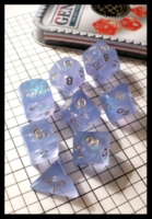 Dice : Dice - Dice Sets - Crystal Caste 2010 Gen Con Commemorative Set Translucent Blue with Sparkles Swirl in Tin - Gen Con Aug 2010